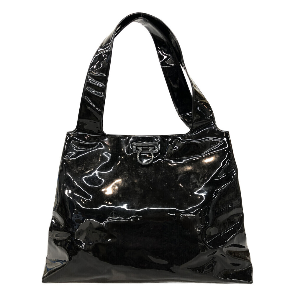 Salvatore Ferragamo Gancini Enamel Shoulder Bag Tote